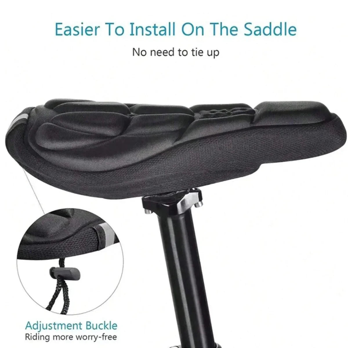 3D Gel Bike Seat Cover – Extra Thick & Breathable