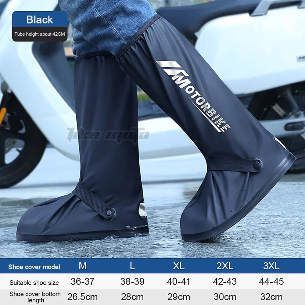 Reflective Waterproof Rain Boots – Non-Slip for E-Bike Cyclists