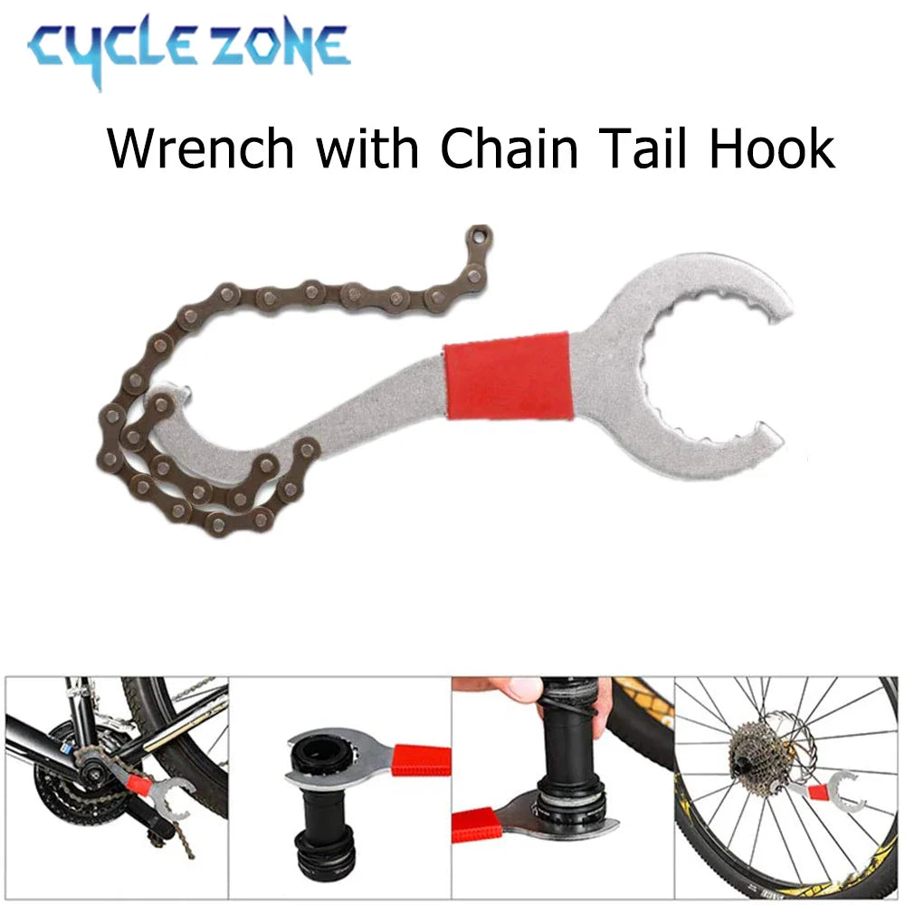 Bicycle Repair Tool Kits Flywheel Remover Cutter Chain Breaker Crank Puller Spoke Wrench MTB Road Bike Maintenance Tools Set