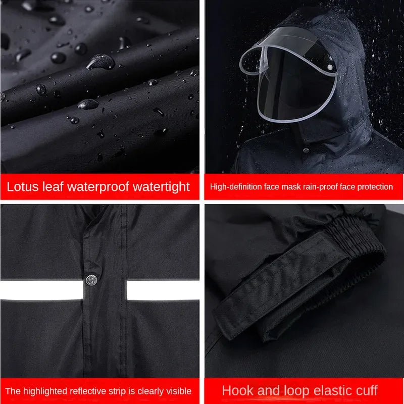 Waterproof Rain Suit for Electric Bike Riders – Jacket & Pants Set