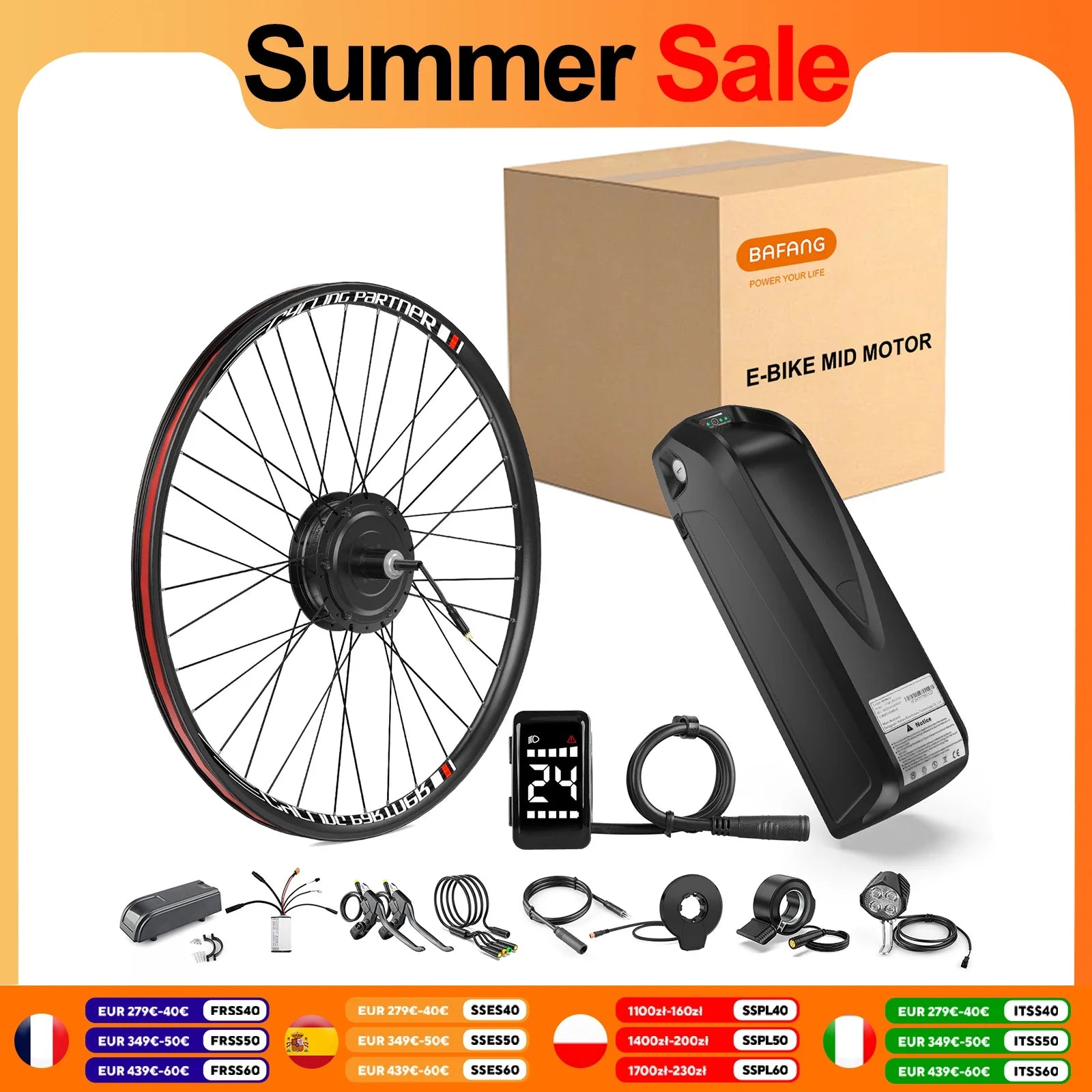 29" / 700C 48V 750W Rear Hub Motor Kit – Cassette Compatible E-Bike Conversion