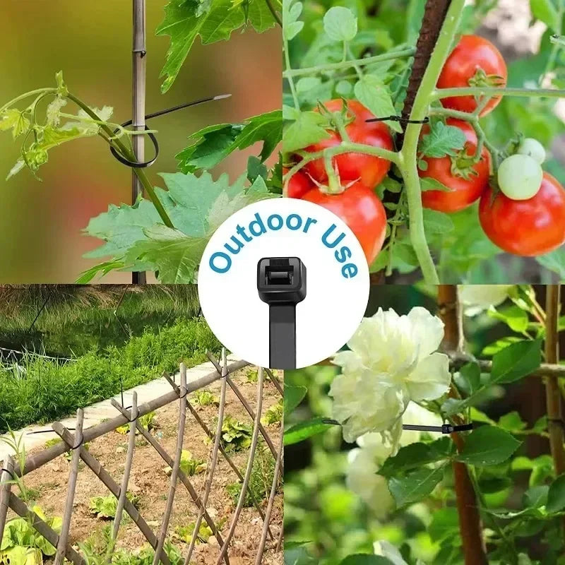 Self-Tightening Plastic Clamps – Adjustable Cable Organizer Kit