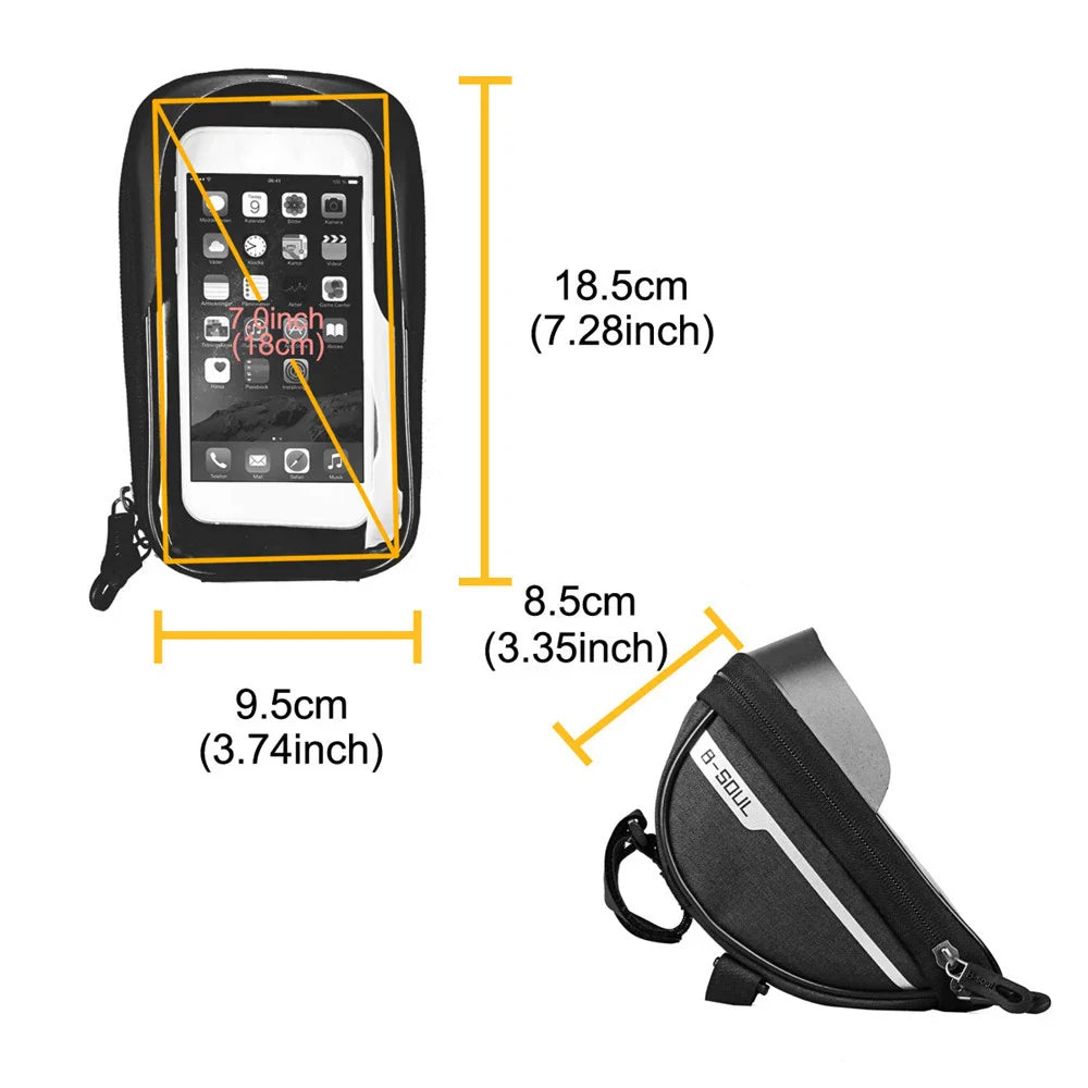 Front Bike Bag – Waterproof Case for Electric Bicycle & Phone