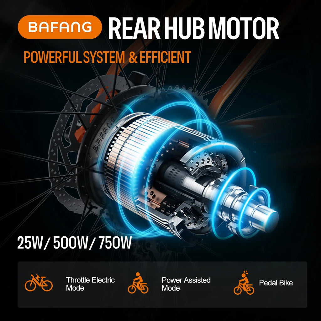 26" 48V 750W Rear Hub Motor Kit – Cassette Compatible E-Bike Conversion