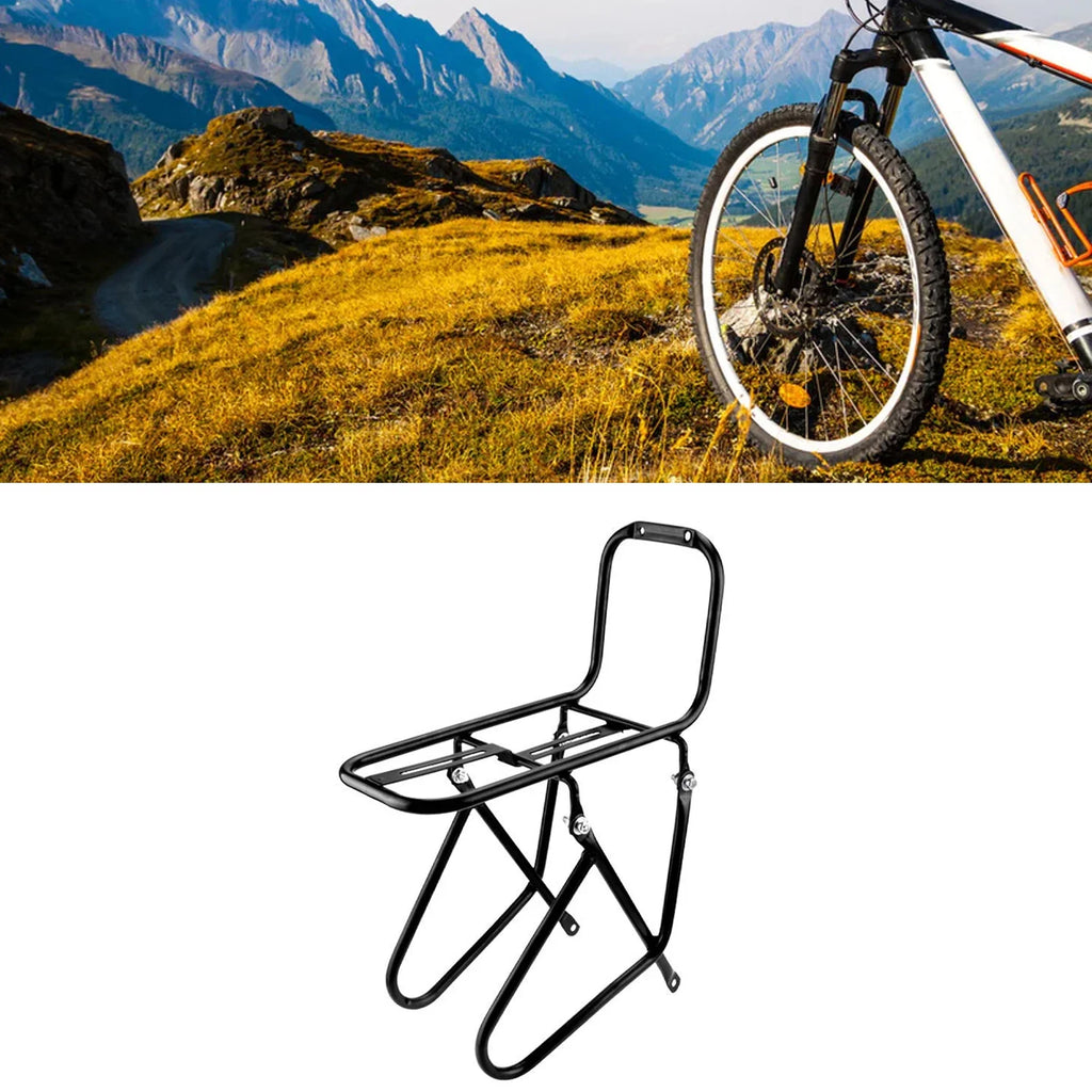 Bicycle Front Rack Steel Cycling Front Bracket Luggage Shelf Cargo Rack 25x15x15cm Carrier Bracket