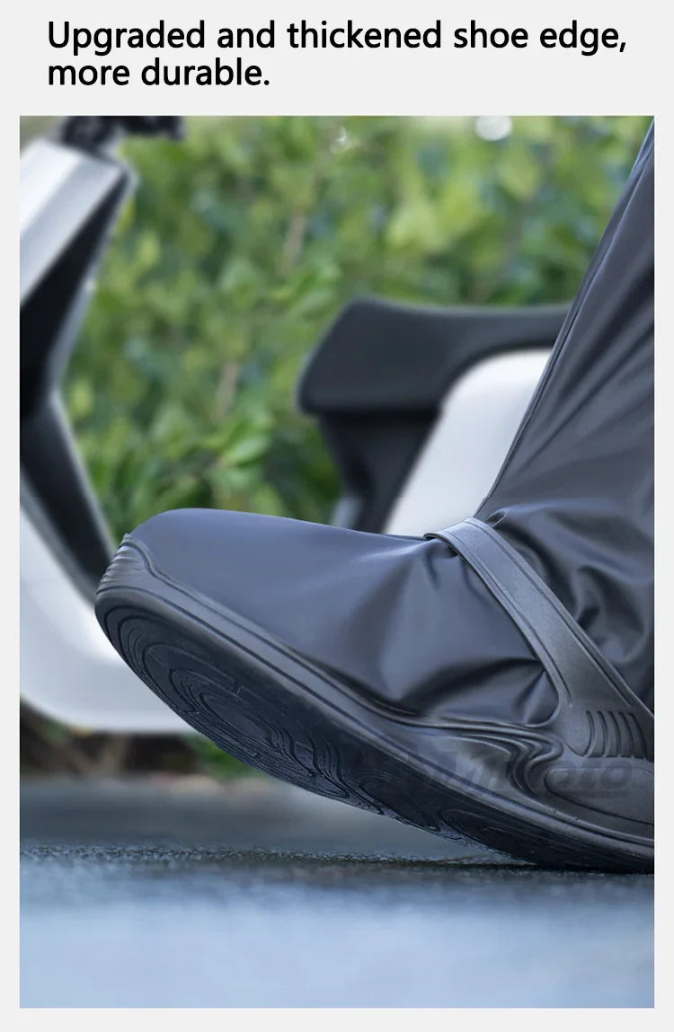 Waterproof Rain Shoe Covers with Reflectors – High Top for E-Bike Riders