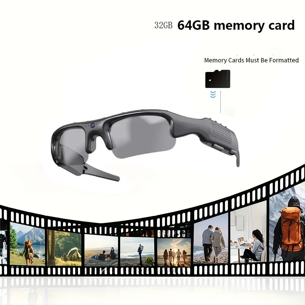WiFi Camera Glasses – 1080P HD Video for E-Bike Riders