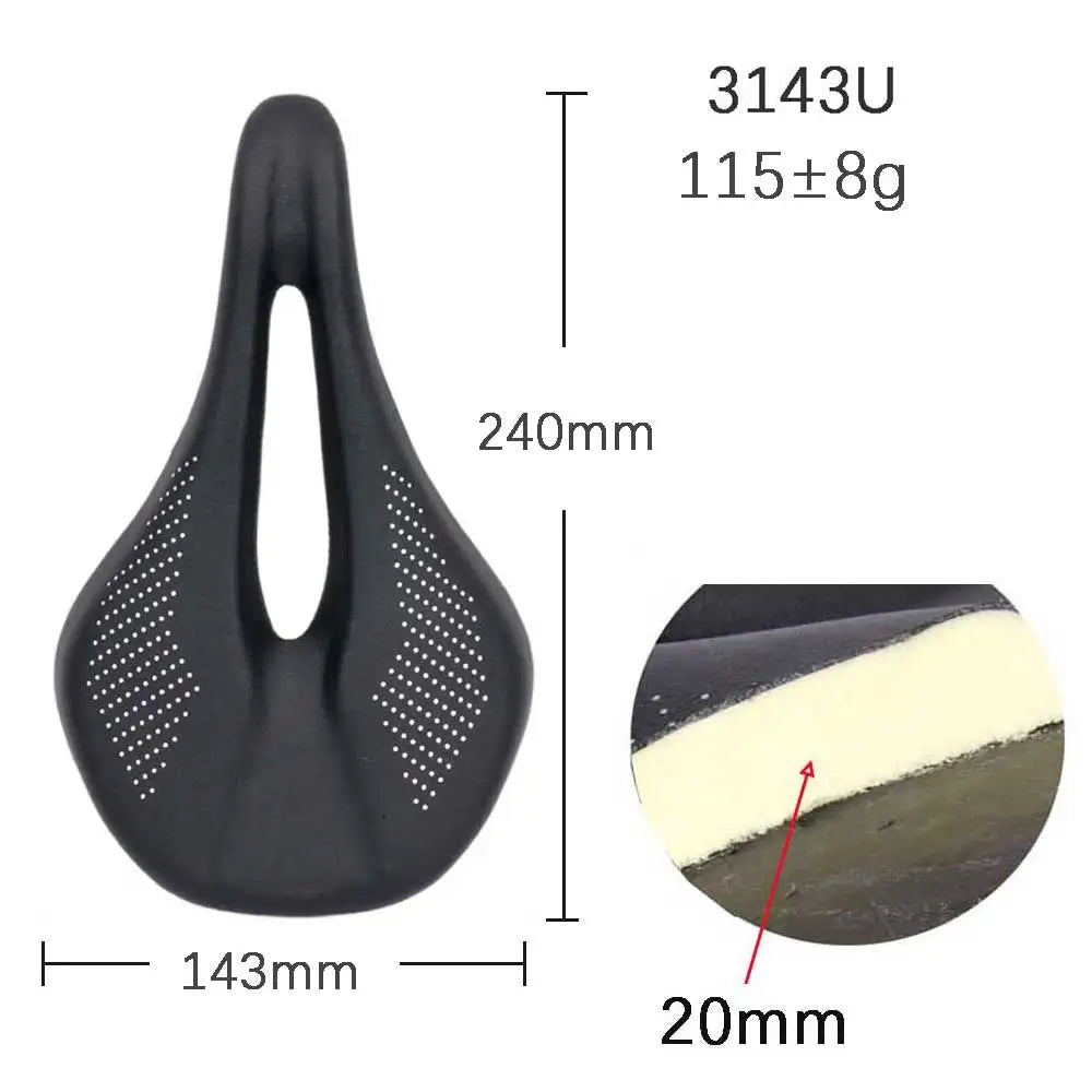 ELITAONE MTB Carbon Saddle Super Light 89g Road Bike Saddles 240x143/155mm UD Bare Carbon Finish Bicycle Seat
