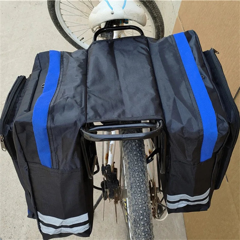 High-Capacity Rear Bike Rack Bag – Double-Sided, Durable & Convenient for Travel
