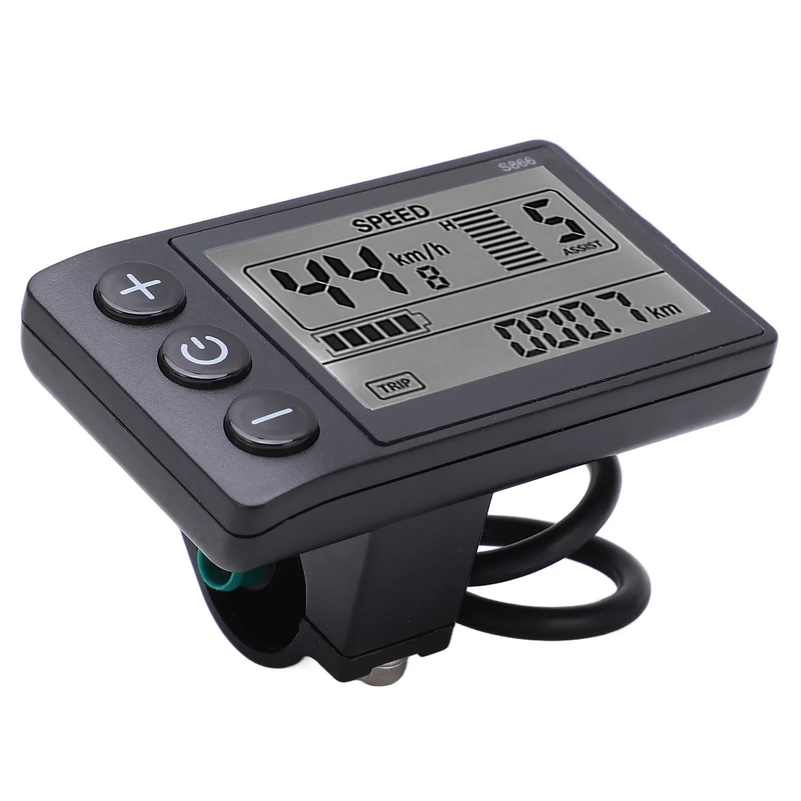 S866 Electric Bike LCD Display Meter 24V 36V 48V Control Panel with Waterproof Plug