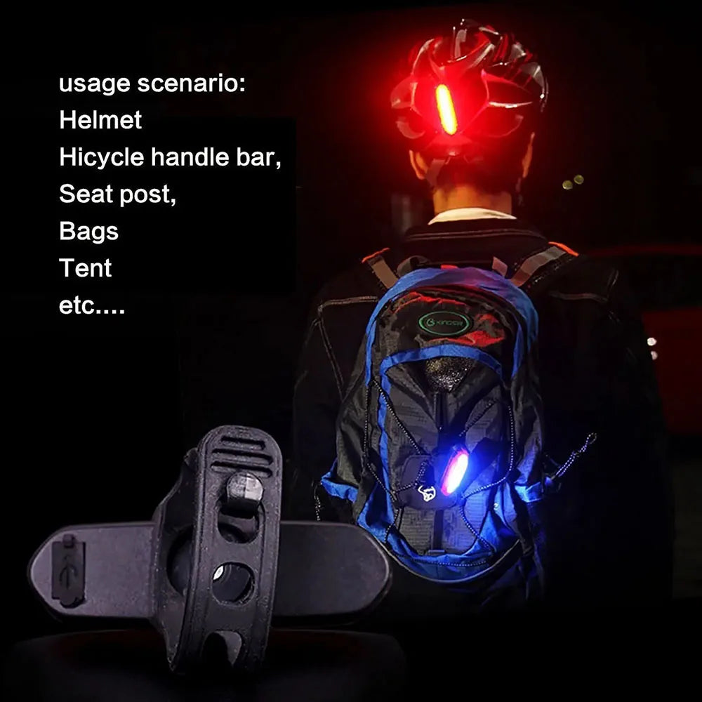 Red Rear Light for E-Bikes – USB Rechargeable Safety Lamp