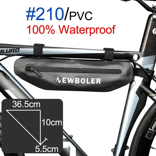 NEWBOLER Waterproof Top Tube Bike Frame Bag – Triangle Pannier for MTB & Road Cycling | Dirt-Resistant Bicycle Accessory