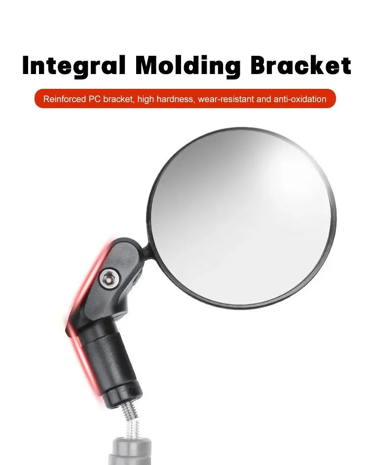 Set of 2 Adjustable Bike Rearview Mirrors – Wide Angle, 360° Rotation