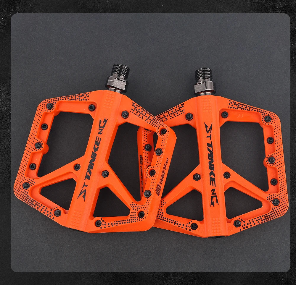 Wide Nylon Pedals – Anti-Slip Platform for E-Bike & MTB