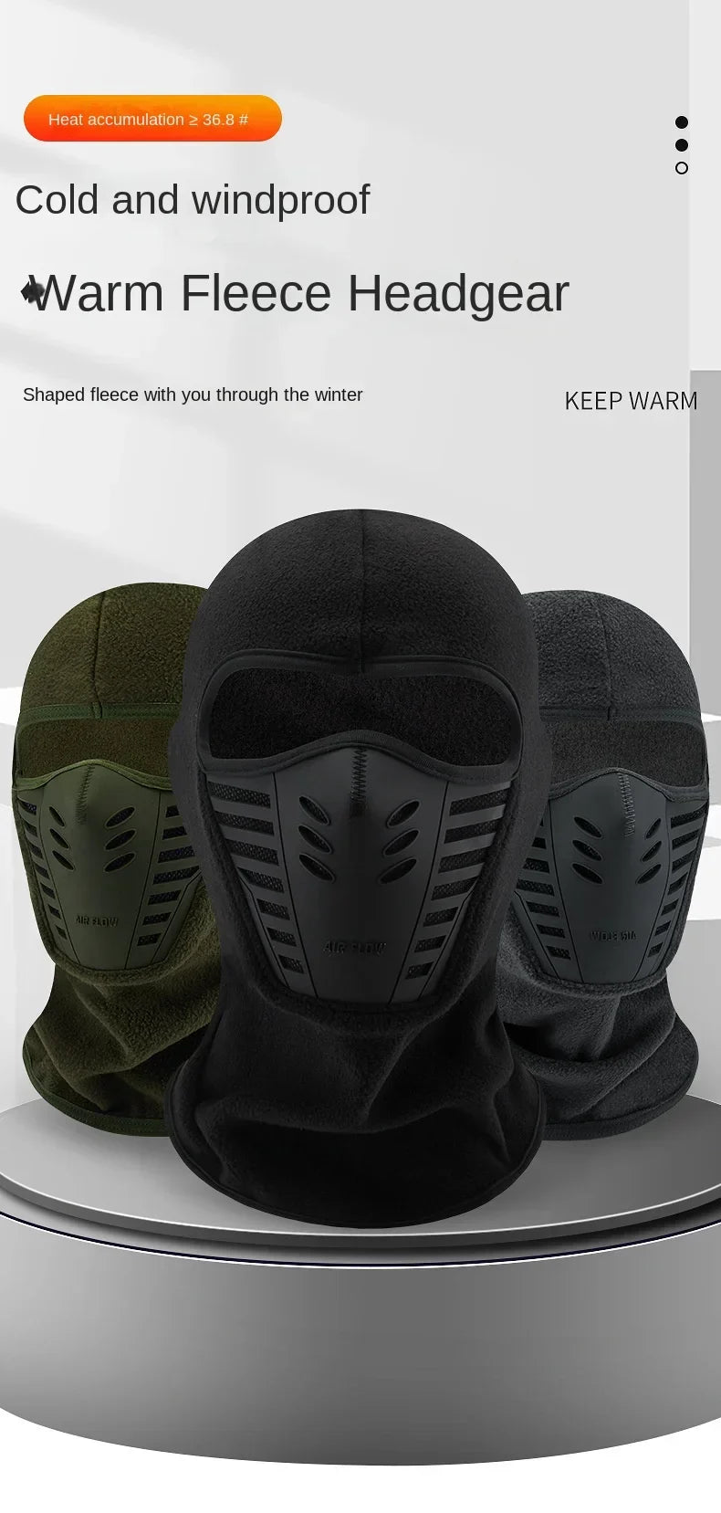 Winter Full Face Mask – Thermal & Windproof for E-Bike Riders