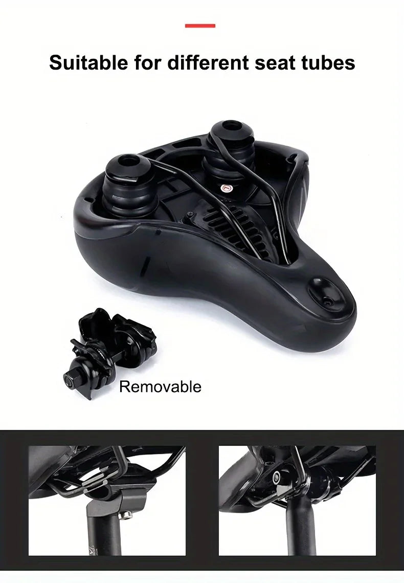 【HOT SALE】Hollow Breathable Bicycle Saddle Men Women MTB Road Bike Saddle Shock Absorbing Comfortable Big Butt Bike Seat Safety