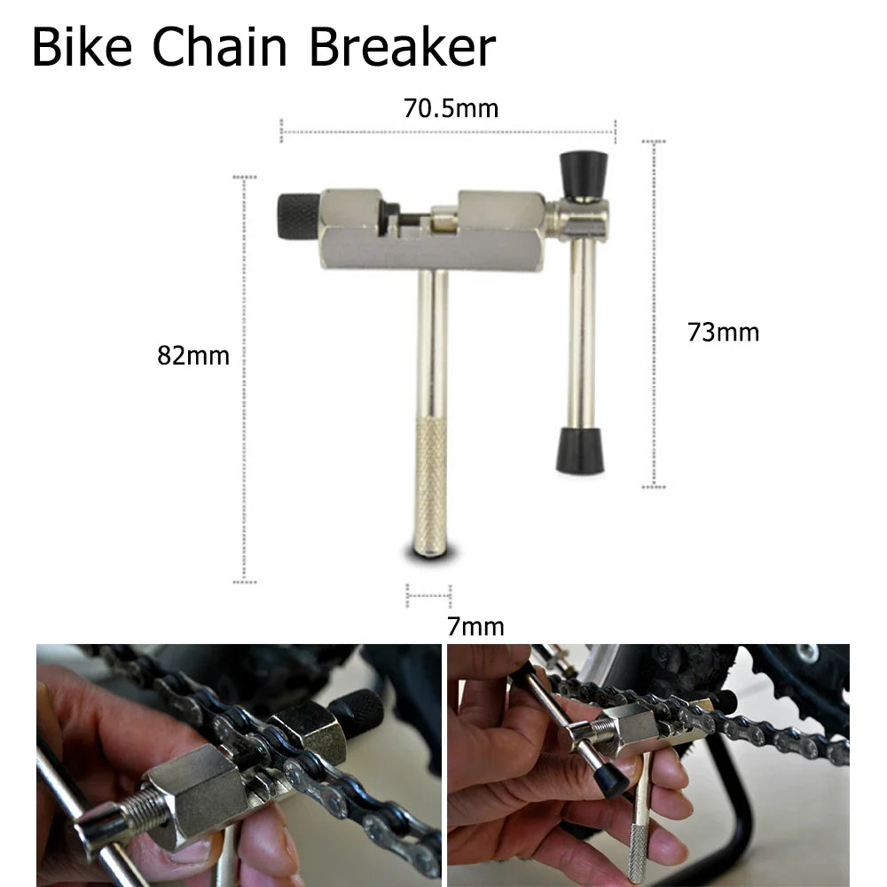 Bicycle Repair Tool Kits Flywheel Remover Cutter Chain Breaker Crank Puller Spoke Wrench MTB Road Bike Maintenance Tools Set