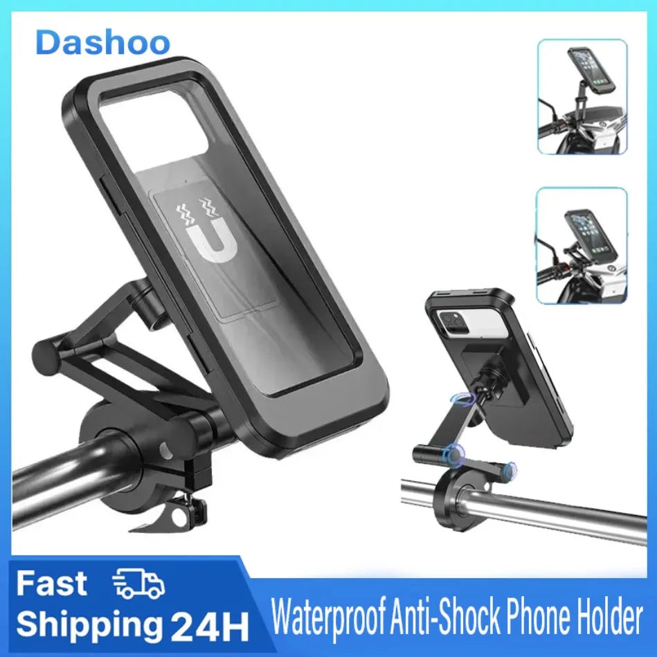 Waterproof Phone Holder – 360° Rotation for E-Bikes & Motorcycles
