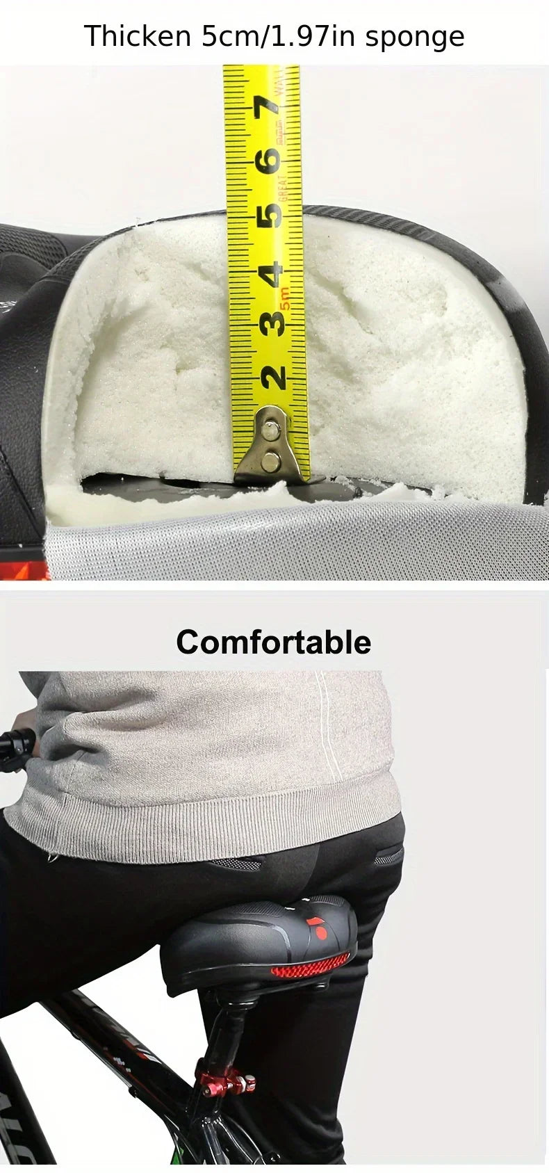 【HOT SALE】Hollow Breathable Bicycle Saddle Men Women MTB Road Bike Saddle Shock Absorbing Comfortable Big Butt Bike Seat Safety