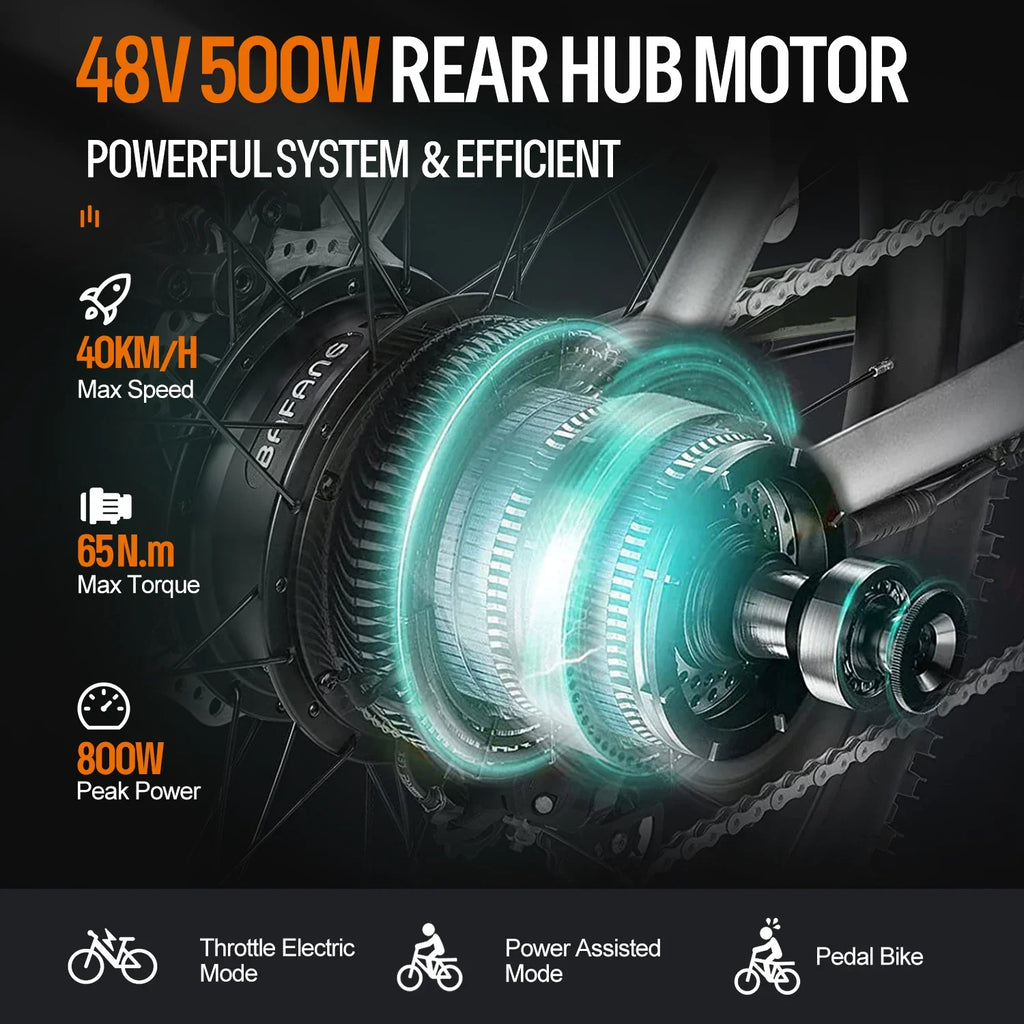 29" 700C 48V 500W Rear Hub Motor Kit – Cassette Compatible E-Bike Conversion